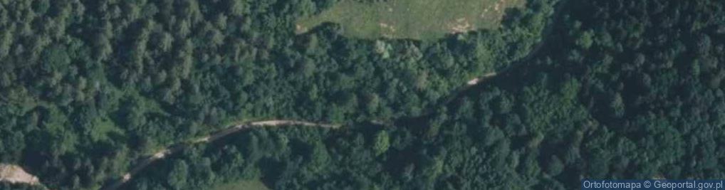 Zdjęcie satelitarne Osuwisko w dolinie Kozłeckiego Potoku