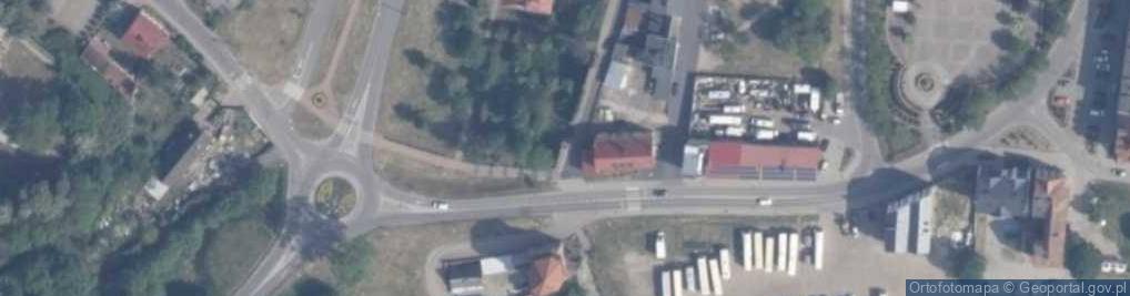 Zdjęcie satelitarne pozostałości murów obronnych miasta