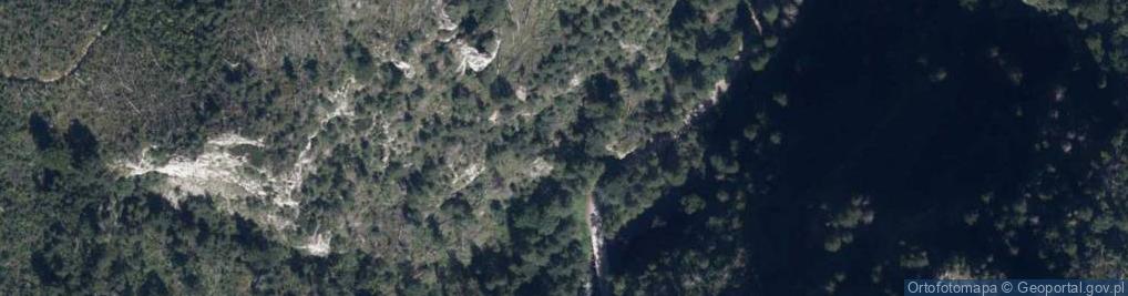 Zdjęcie satelitarne Skałki triasu środkowego w Dolinie Kościeliskiej