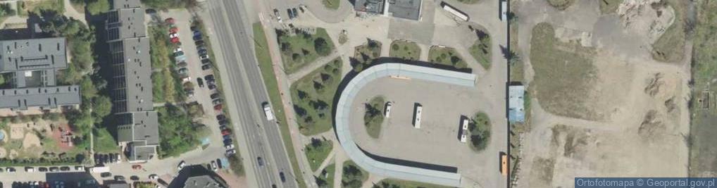 Zdjęcie satelitarne Suwałki Centrum Dworzec PKS