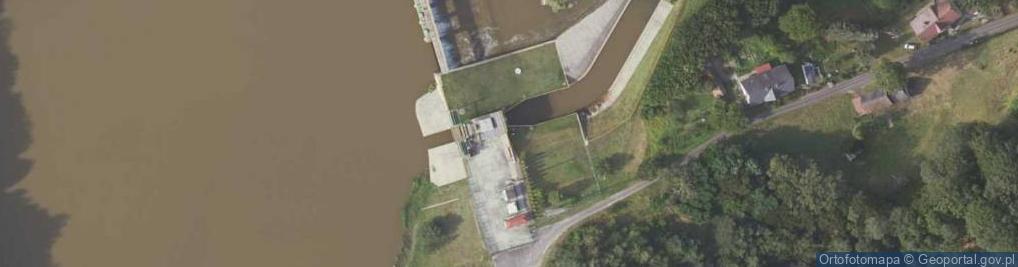 Zdjęcie satelitarne Mała elektrownia wodna "Kliczków" na rz. Kwisa