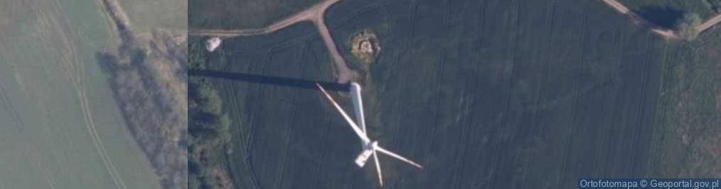 Zdjęcie satelitarne Turbina wiatrowa farmy wiatrowej "Marszewo"