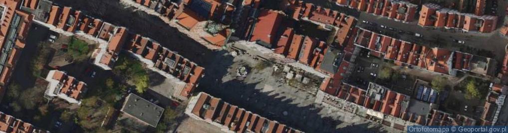 Zdjęcie satelitarne Fontanna Neptuna w Gdańsku