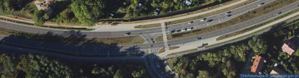 Zdjęcie satelitarne Fotoradar - czerwone światło