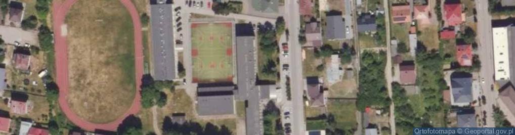 Zdjęcie satelitarne Niepubliczne Gimnazjum W Łapach