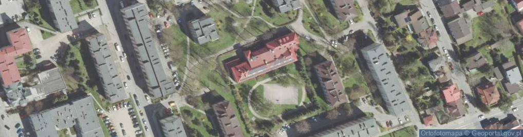 Zdjęcie satelitarne Społeczne Gimnazjum 'Splot' Z Oddziałami Dwujęzycznymi Im Jana Karskiego W Nowym Sączu