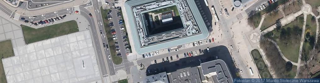 Zdjęcie satelitarne Hotel Europejski w Warszawie