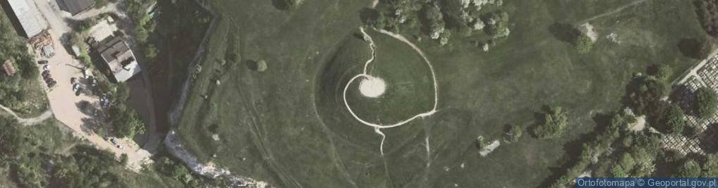 Zdjęcie satelitarne Kopiec Krakusa