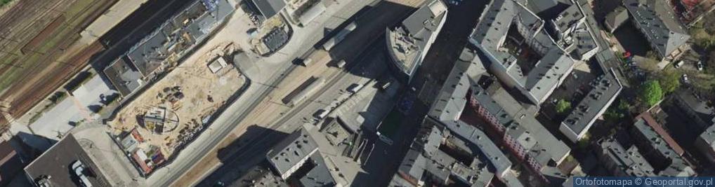 Zdjęcie satelitarne Śródmieście Sosnowca
