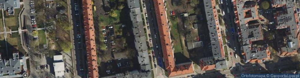 Zdjęcie satelitarne Ulica Juliusza Kossaka w Poznaniu
