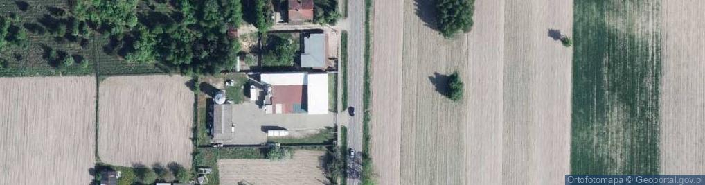 Zdjęcie satelitarne Drewniany krzyż