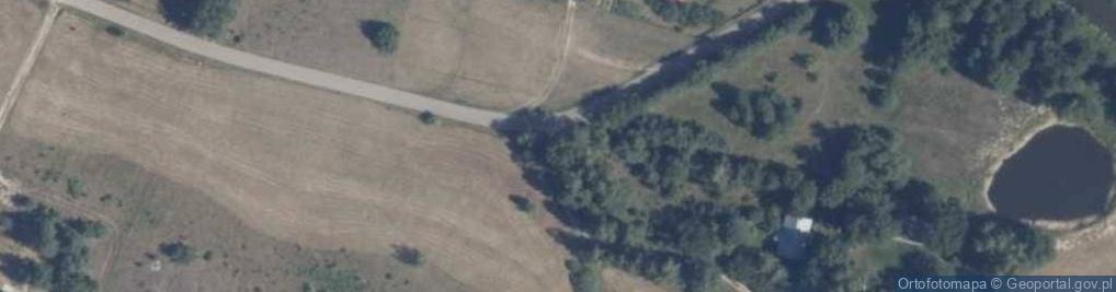 Zdjęcie satelitarne Drewniany krzyż