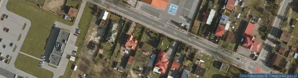 Zdjęcie satelitarne Drewniany krzyż