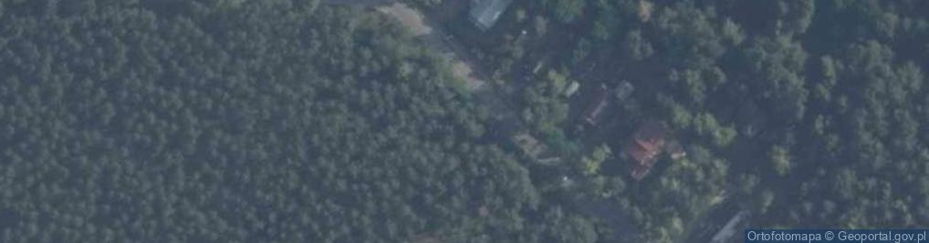 Zdjęcie satelitarne Drewniany krzyż