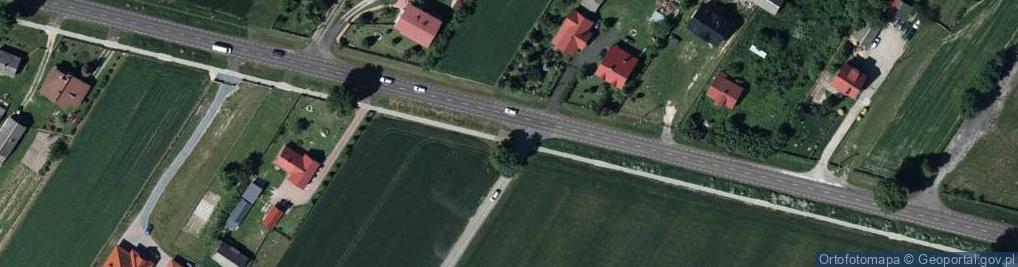 Zdjęcie satelitarne Drewniany krzyż
