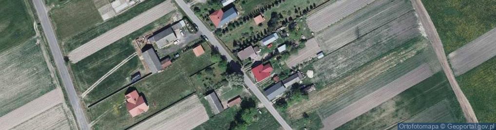 Zdjęcie satelitarne Drewniany krzyż