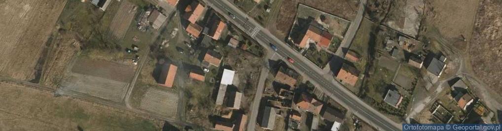 Zdjęcie satelitarne Drewniany krzyż