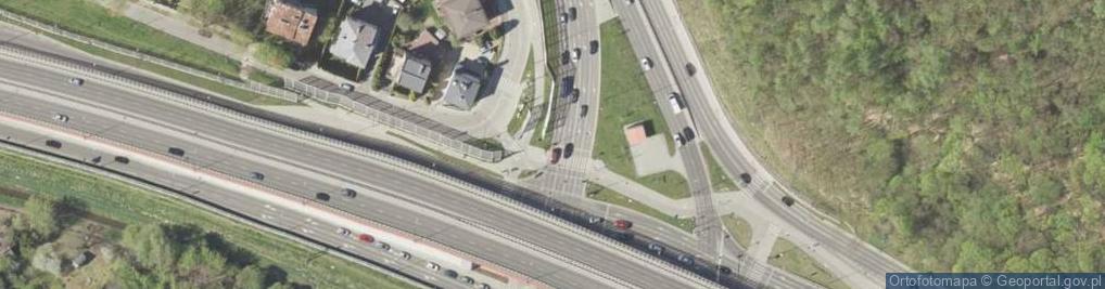 Zdjęcie satelitarne Drewniany krzyż
