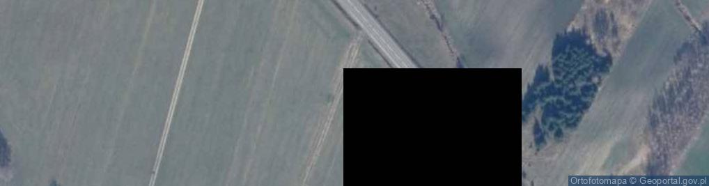 Zdjęcie satelitarne Drewniany krzyż