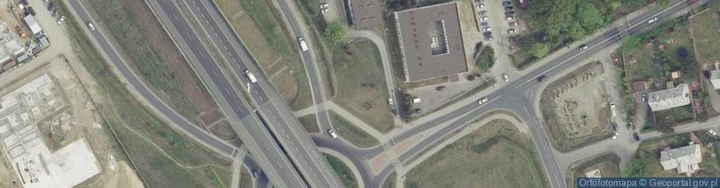 Zdjęcie satelitarne Drewniany krzyż