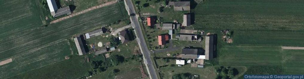 Zdjęcie satelitarne Drewniany krzyż