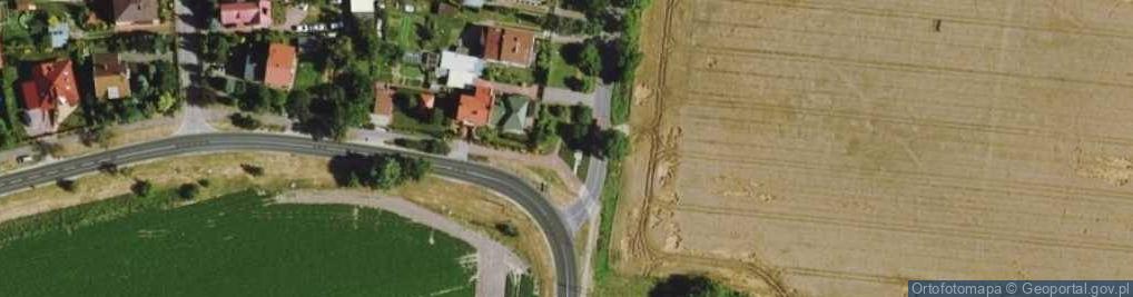 Zdjęcie satelitarne Drewniany krzyż