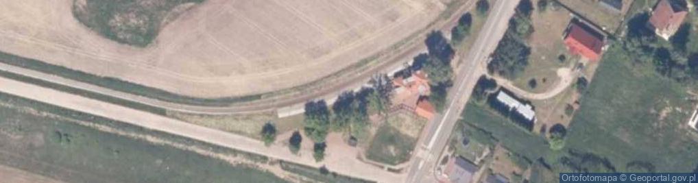 Zdjęcie satelitarne Nadmorska Kolej Wąskotorowa - stacja Śliwin