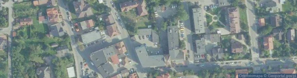 Zdjęcie satelitarne Komenda Powiatowa Policji w Myślenicach