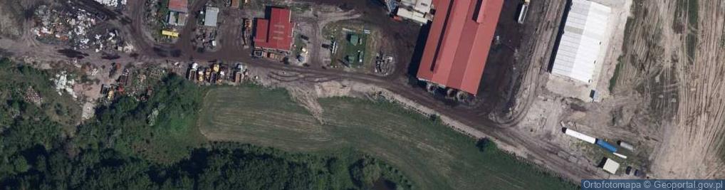Zdjęcie satelitarne Kopalnia węgla brunatnego Sieniawa - punkt załadunkowy