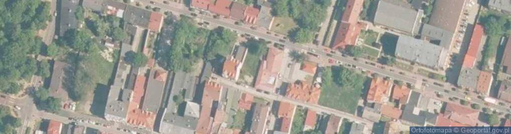 Zdjęcie satelitarne Muzeum Produkcji Zapałek w Częstochowie