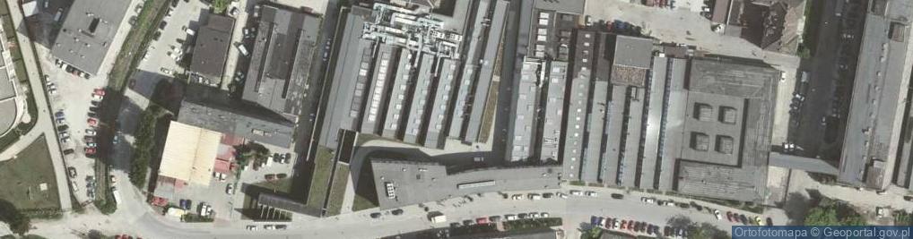 Zdjęcie satelitarne Muzeum Sztuki Współczesnej w Krakowie MOCAK