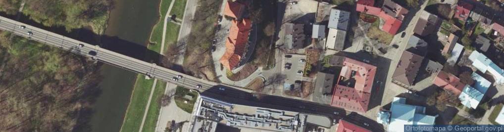 Zdjęcie satelitarne Muzeum Zamek w Oświęcimiu