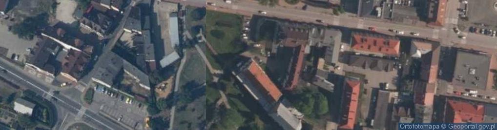 Zdjęcie satelitarne Muzeum Ziemi Wieluńskiej