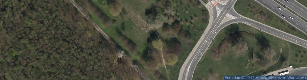 Zdjęcie satelitarne Park Linowy - Bielany