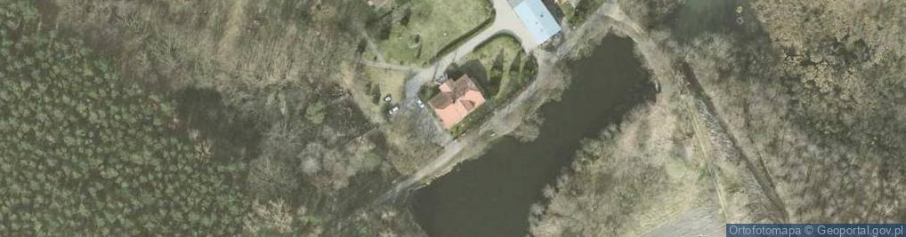 Zdjęcie satelitarne Ośrodek Badań środowiska Leśnego i Hodowli Zwierząt Łownych