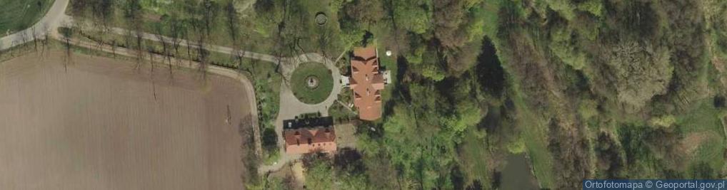 Zdjęcie satelitarne Dwór z 4. ćwierci XIX w