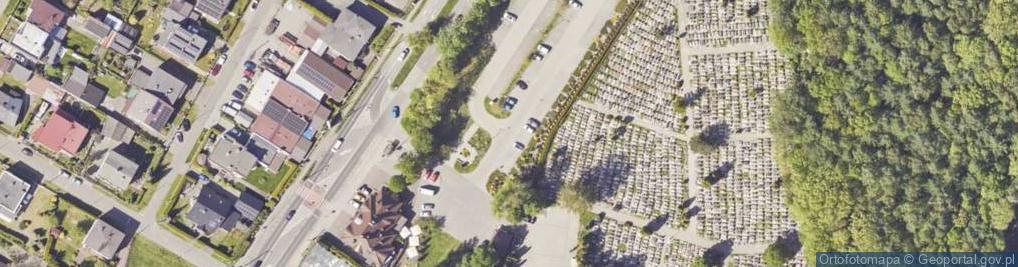 Zdjęcie satelitarne Cmentarz komunalny Halemba w Rudzie Śląskiej