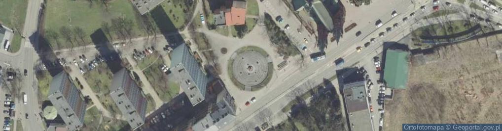 Zdjęcie satelitarne Skwer Jerzego Popiełuszki