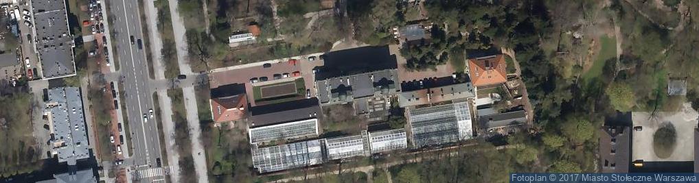 Zdjęcie satelitarne Obserwatorium Astronomiczne Uniwersytetu Warszawskiego