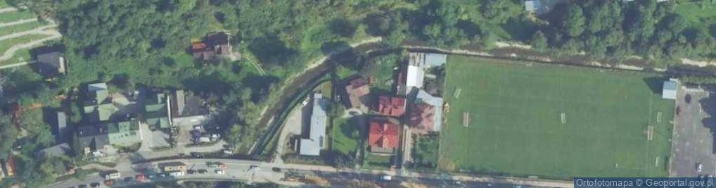 Zdjęcie satelitarne Wynajem domu z drewna w Pieninach