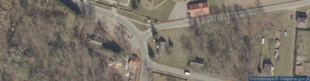 Zdjęcie satelitarne Kolumna z 1774r. zwana słupem granicznym