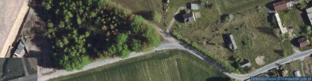 Zdjęcie satelitarne miejsce upamiętnienia bitwy z niemcami 3 pułku strzelców konnyc