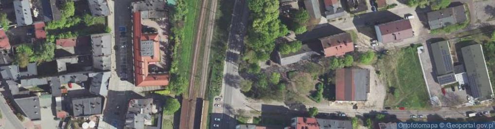 Zdjęcie satelitarne Obelisk upamiętniający stacjonowanie w Będzinie 11 pp i 23 pal