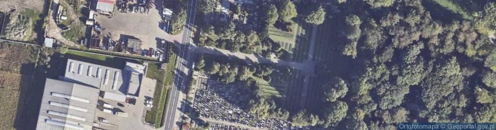 Zdjęcie satelitarne Pamięci 58 żołnierzy VII Rejonu AK Jaworzyn poległych i pomordo