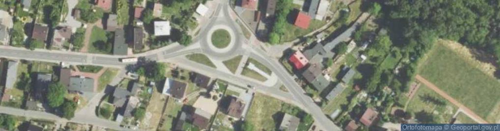 Zdjęcie satelitarne Pamięci mieszkańców Wrzosowej pomordowanych podczas II wojny św