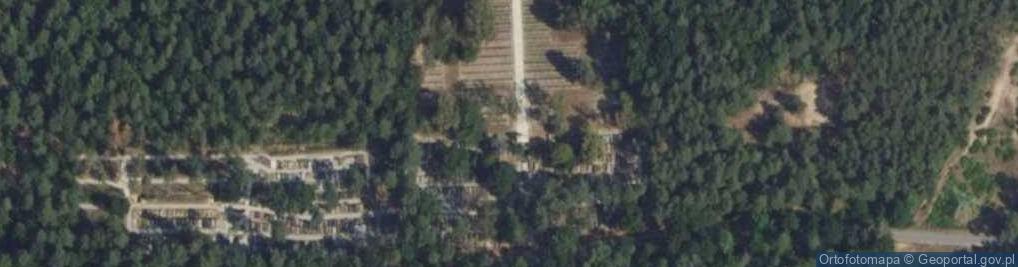 Zdjęcie satelitarne Pomnik upamiętniający wymordowanie przez hitlerowców w sierpniu