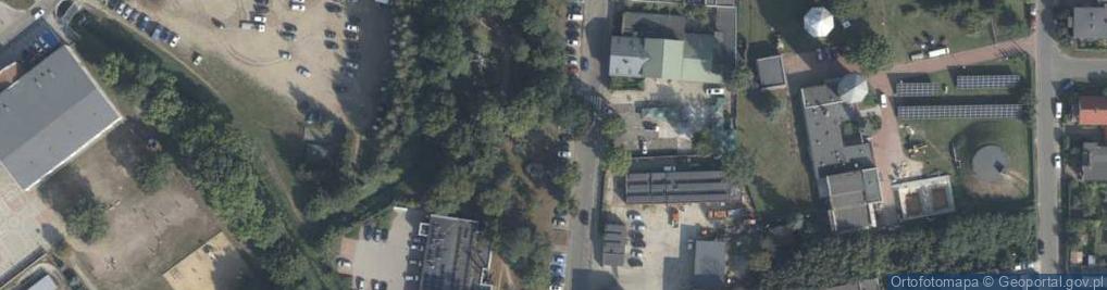 Zdjęcie satelitarne W tym miejscu znajdował się niemiecki kościół ewangelicki