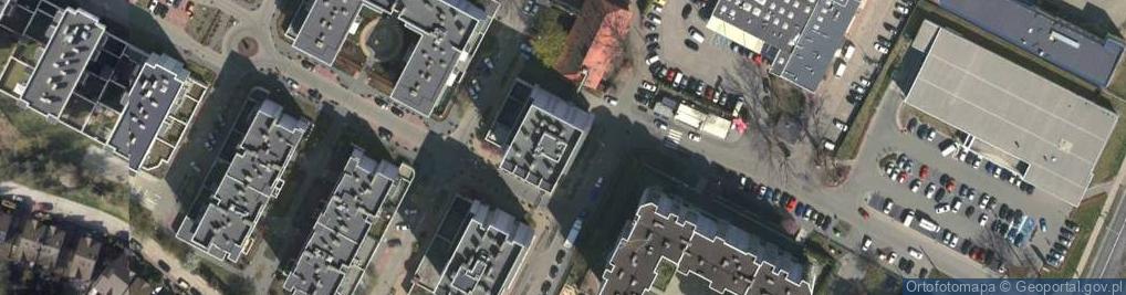 Zdjęcie satelitarne 1)Aston Piotr Leleno, 2)Mazowieckie Centrum Ozonoterapii Piotr Leleno