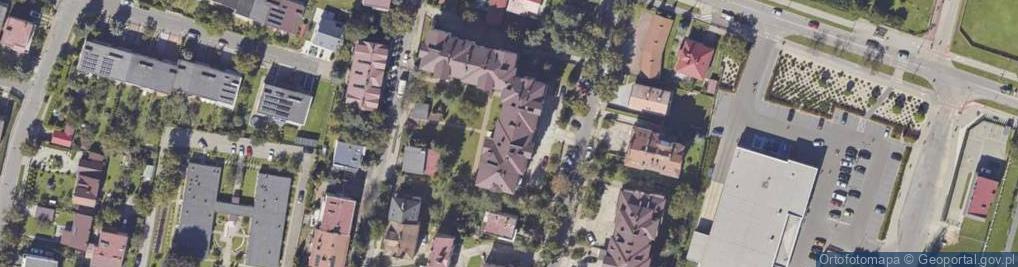 Zdjęcie satelitarne 1.Denmed 2.Parking Centrum Zbigniew Minor