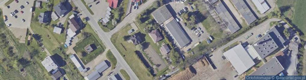 Zdjęcie satelitarne 1) Przedsiębiorstwo Produkcyjno-Handlowo-Usługowe Auto-Max Sołtysik Józef 2) Ośrodek Szkolenia Kierowców Start Sołtysik Józef